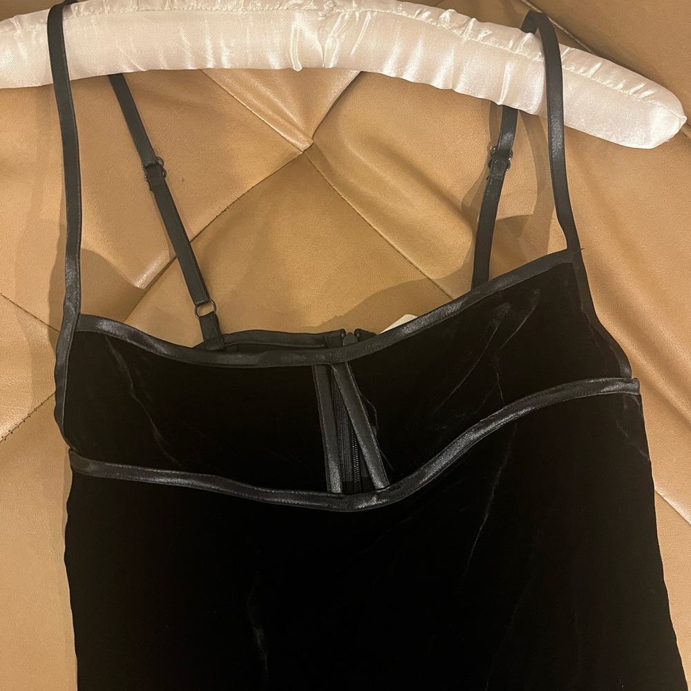 Velvet Black Amlul Mini Dress with wire detail